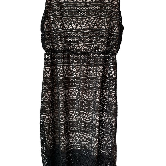 Style & Co. Women's Illusion Cape Town Sleeveless Maxi Dress Black Size XL - Picture 5 of 14